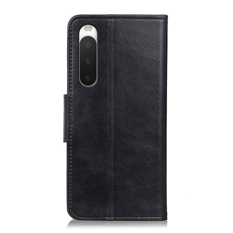 Housse Sony Xperia 10 IV Style Cuir Fermoir Réversible