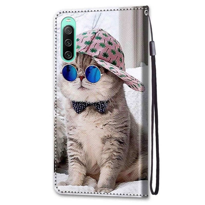 Housse Sony Xperia 10 IV Yo Cat à Lanière