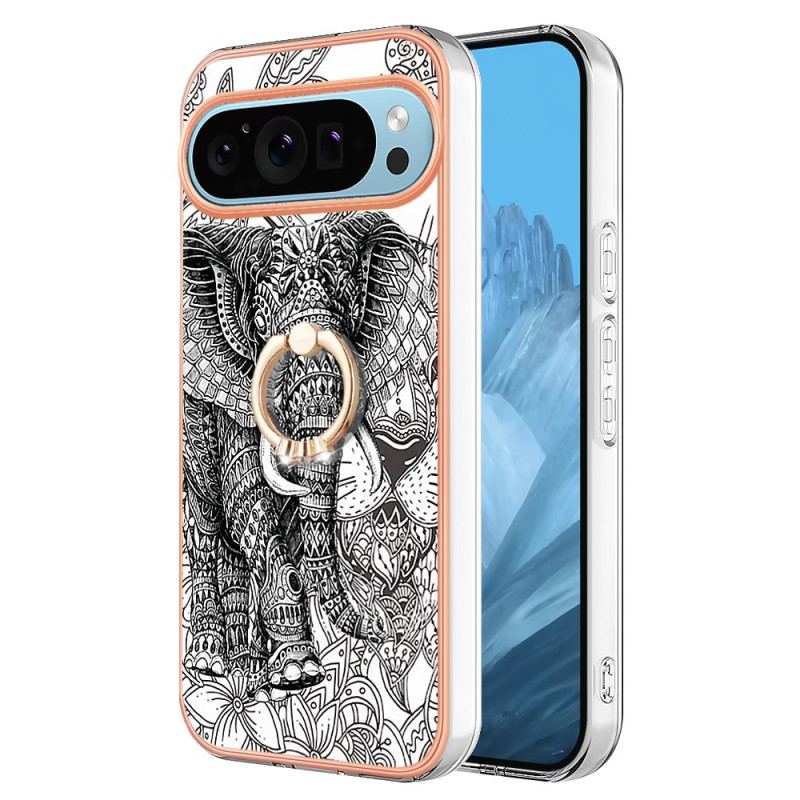 Coque Google Pixel 9 / Pixel 9 Pro Anneau-Spport Éléphant Totem