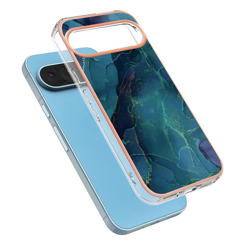 Coque Google Pixel 9 / Pixel 9 Pro Anneau-Support Décor Marbre