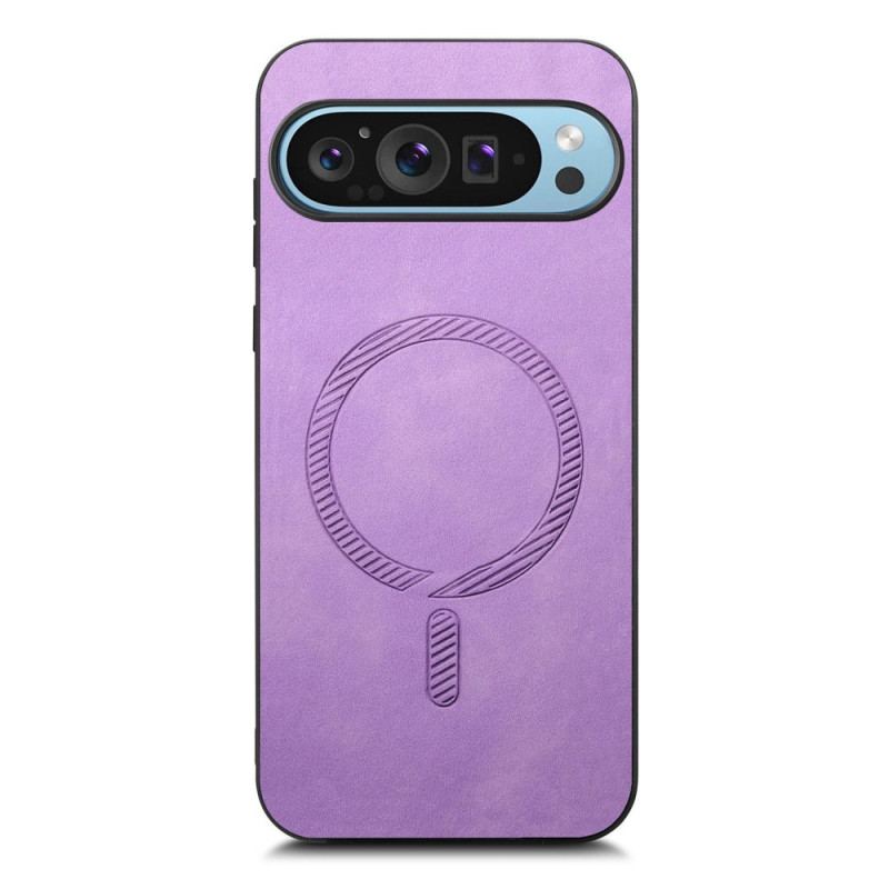 Coque Google Pixel 9 / Pixel 9 Pro Effet Cuir Compatible avec MagSafe