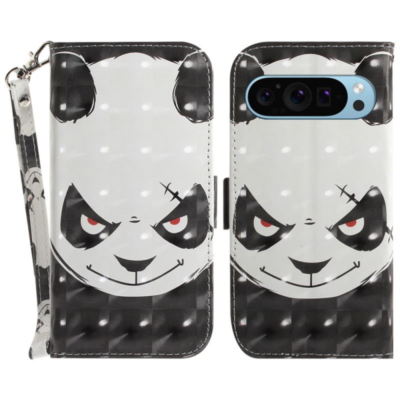 Housse Google Pixel 9 / Pixel 9 Pro Angry Panda Love à Lanière