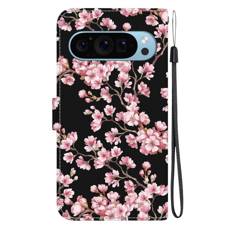 Housse Google Pixel 9 / Pixel 9 Pro Fleurs de Prunier à Lanière