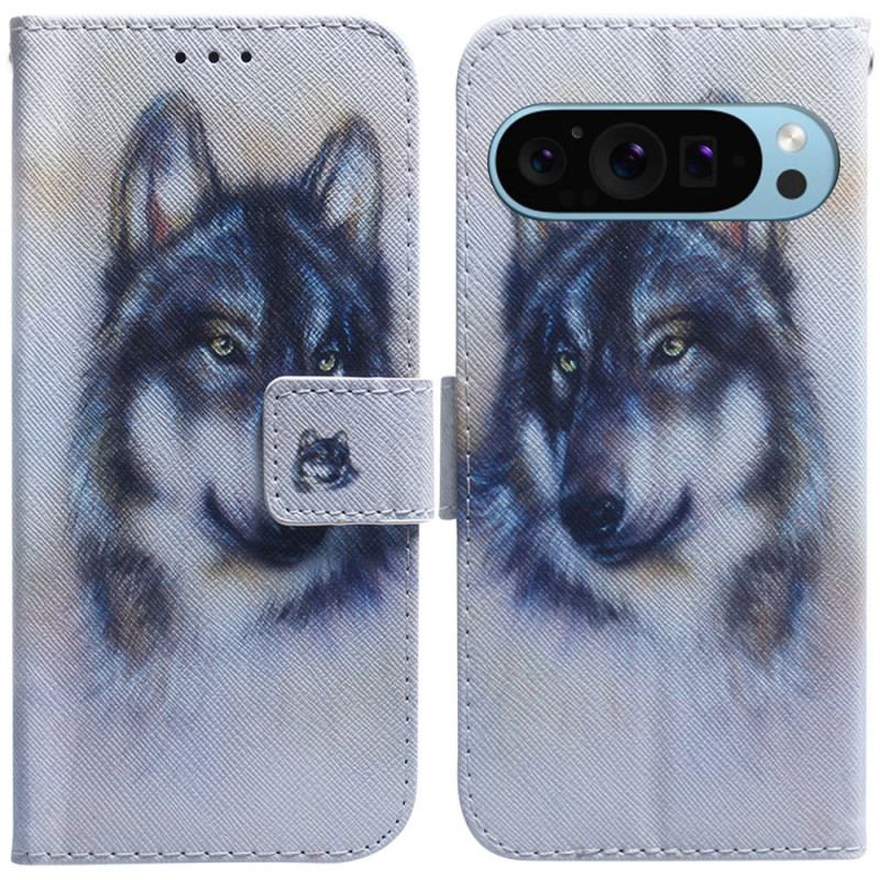 Housse Google Pixel 9 / Pixel 9 Pro Loup Aquarelle