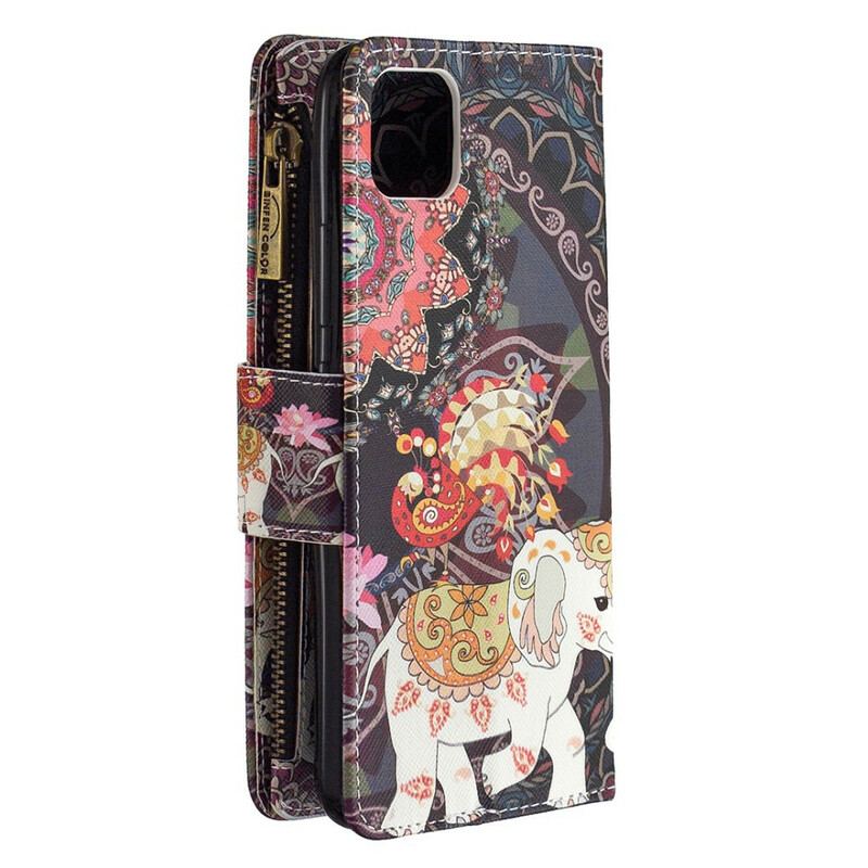 Housse Realme C11 Poche Zippée Éléphant