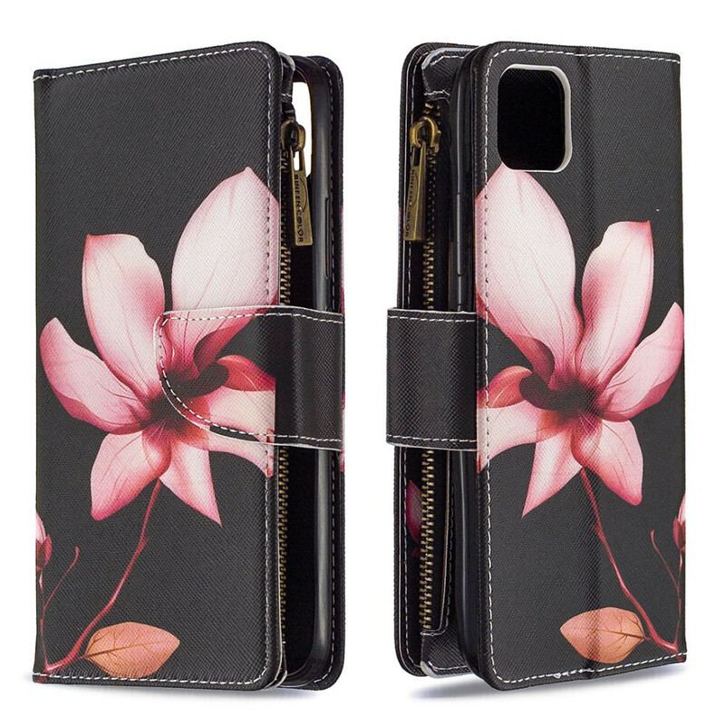 Housse Realme C11 Poche Zippée Fleur