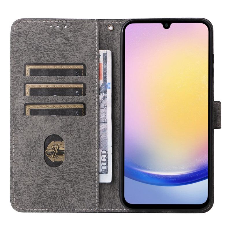 Housse Samsung Galaxy M55 5G Porte-Cartes Blocage RFID et Lanière