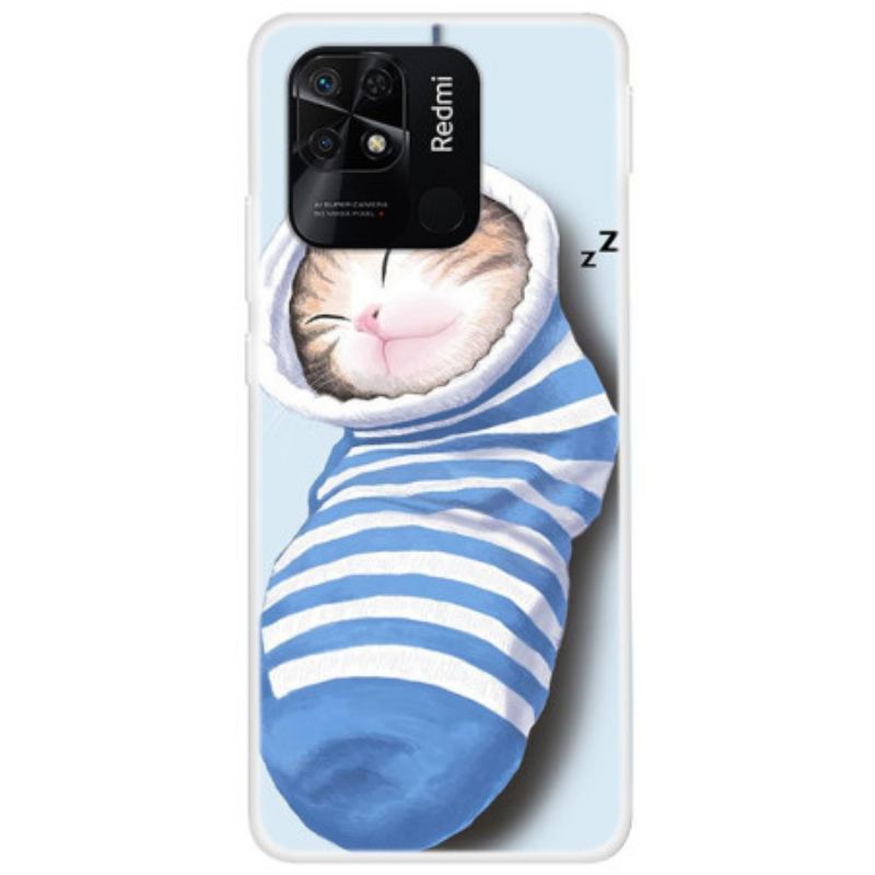 Coque Xiaomi Redmi 10C Chaton Endormi