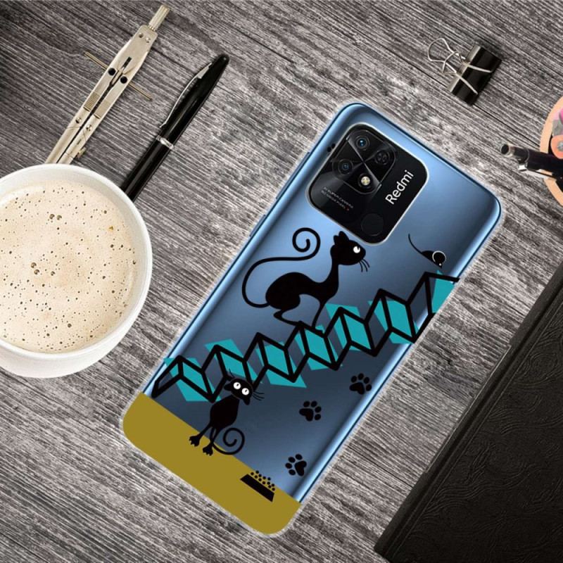 Coque Xiaomi Redmi 10C Chats dans l'Escalier