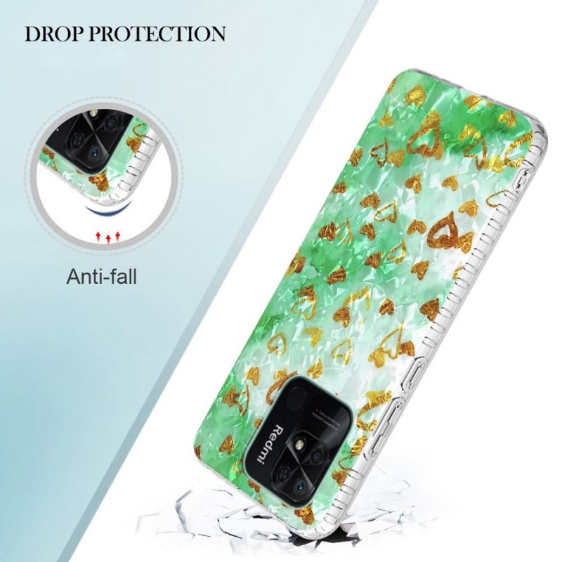 Coque Xiaomi Redmi 10C Coeurs Stylés