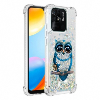 Coque Xiaomi Redmi 10C Paillettes Miss Hibou