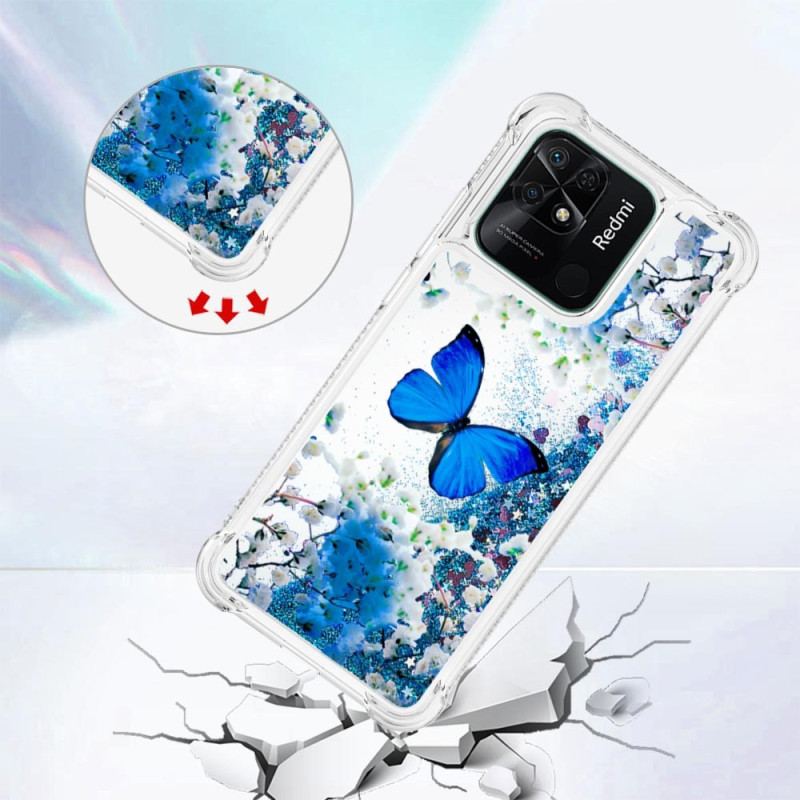 Coque Xiaomi Redmi 10C Paillettes Papillons