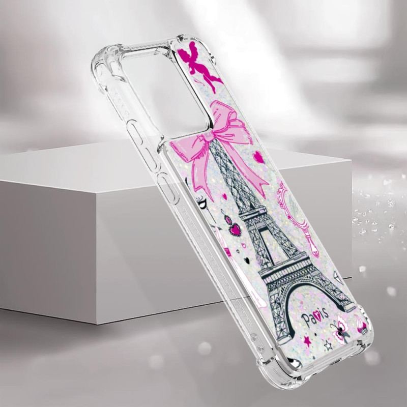 Coque Xiaomi Redmi 10C Paillettes Tour Eiffel