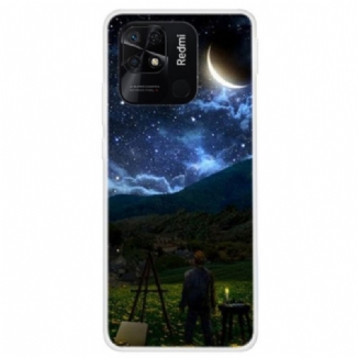 Coque Xiaomi Redmi 10C Peintre Dans La Nuit