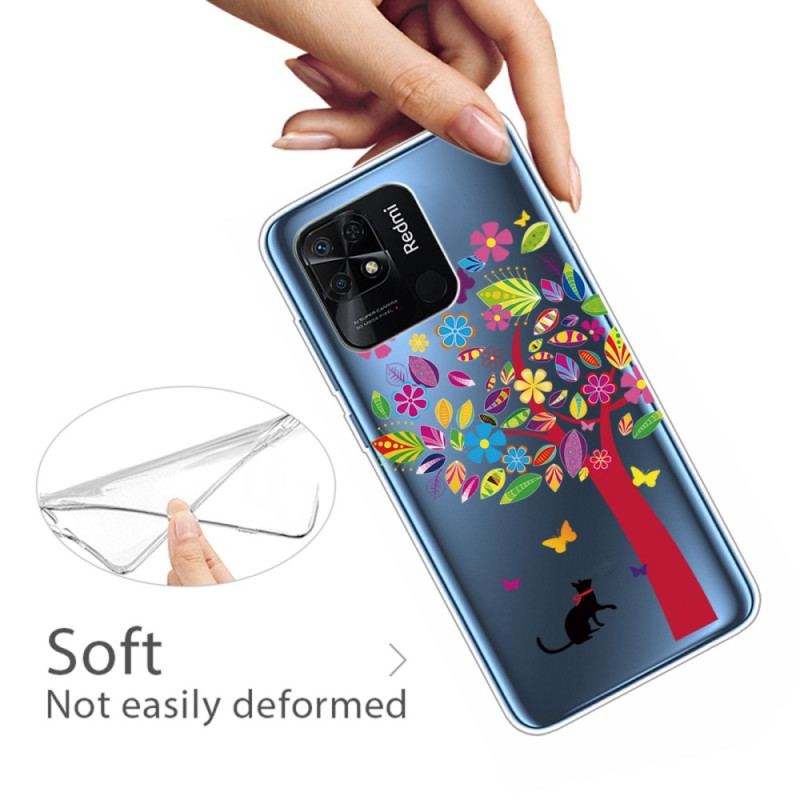 Coque Xiaomi Redmi 10C Transparente Arbre Coloré