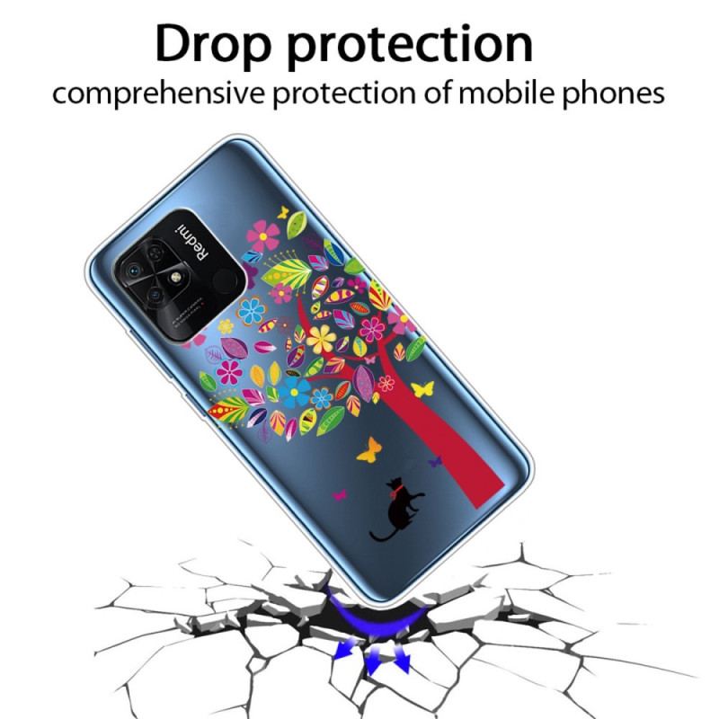 Coque Xiaomi Redmi 10C Transparente Arbre Coloré