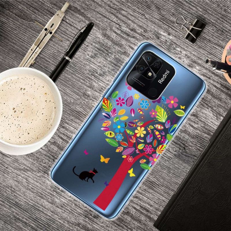 Coque Xiaomi Redmi 10C Transparente Arbre Coloré