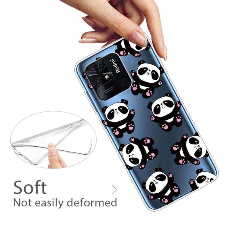 Coque Xiaomi Redmi 10C Transparente Multiples Pandas