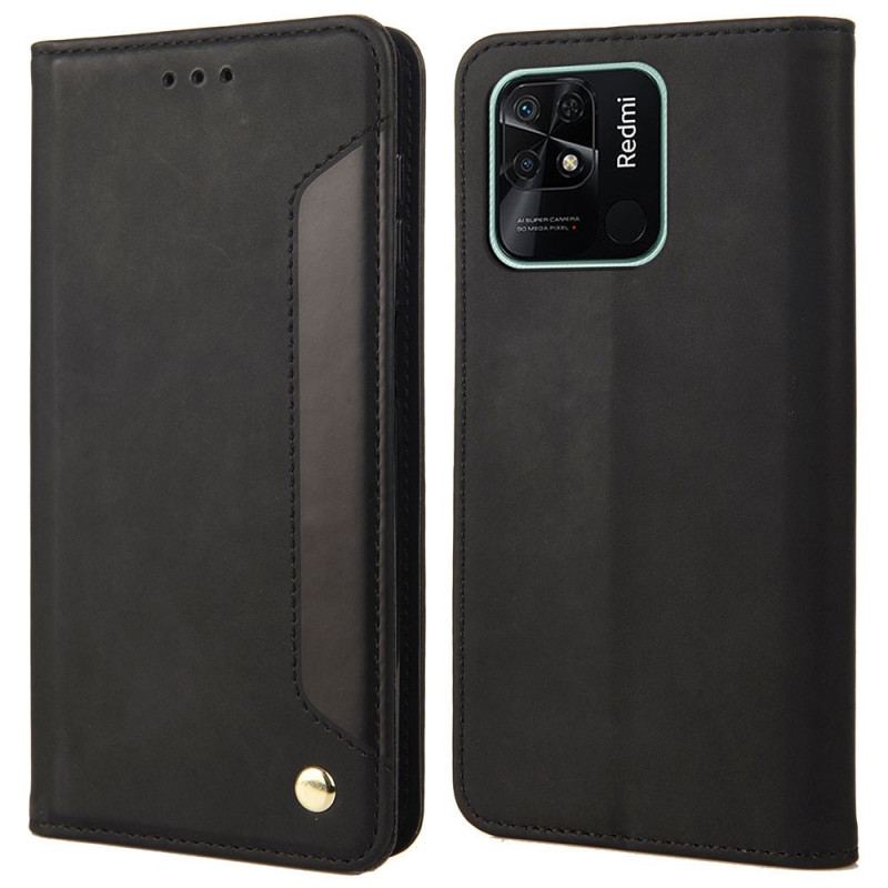 Flip Cover Xiaomi Redmi 10C Bicolore avec Rivet