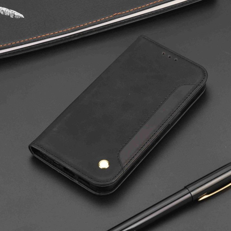 Flip Cover Xiaomi Redmi 10C Bicolore avec Rivet