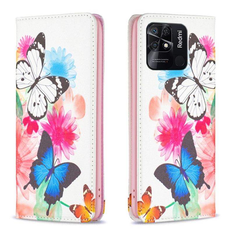 Flip Cover Xiaomi Redmi 10C Papillons