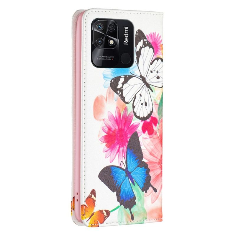 Flip Cover Xiaomi Redmi 10C Papillons