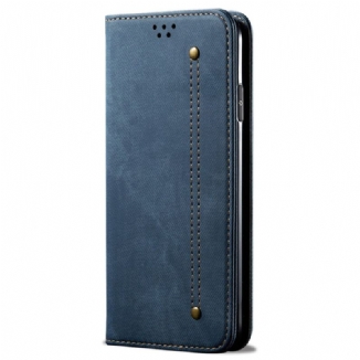 Flip Cover Xiaomi Redmi 10C Tissu Jeans