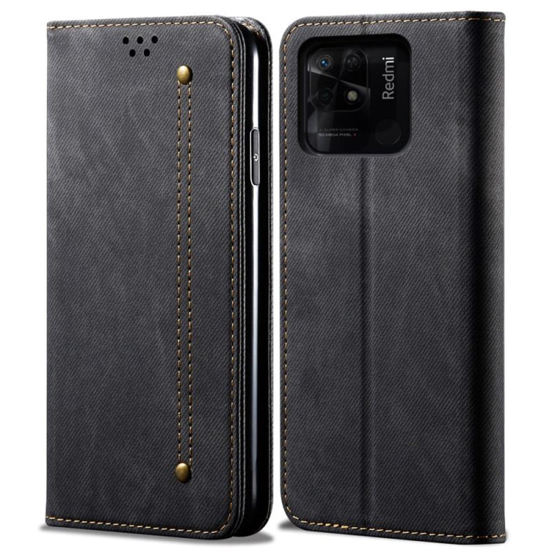 Flip Cover Xiaomi Redmi 10C Tissu Jeans