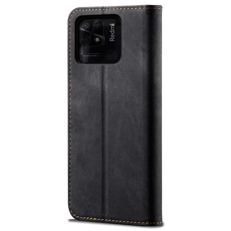 Flip Cover Xiaomi Redmi 10C Tissu Jeans