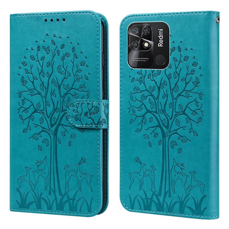 Housse Xiaomi Redmi 10C Arbre et Cerfs