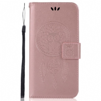 Housse Xiaomi Redmi 10C Attrape Rêves Hibou à Lanière