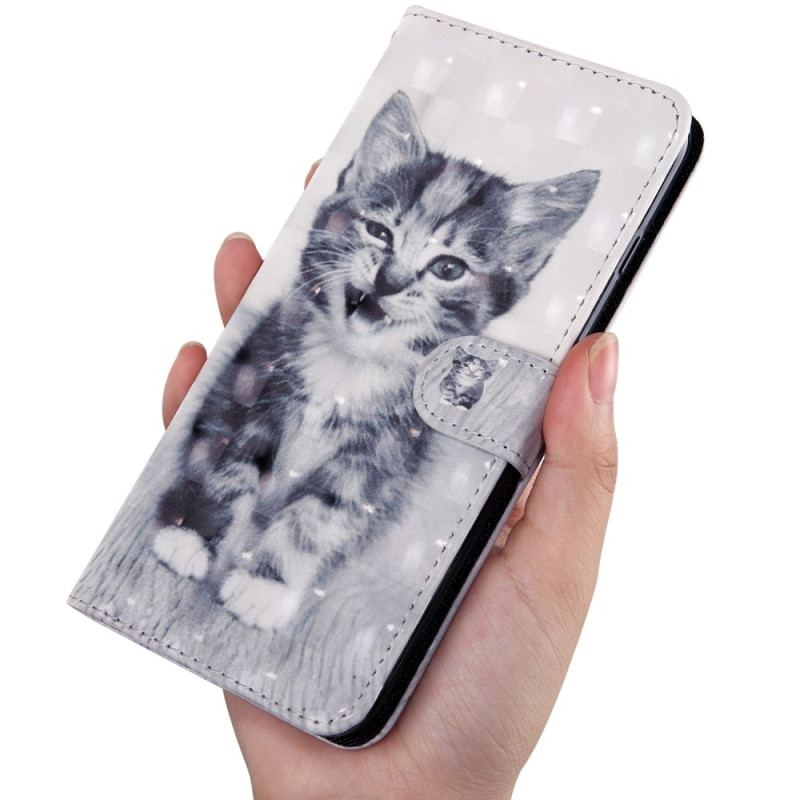 Housse Xiaomi Redmi 10C Chaton à Lanière