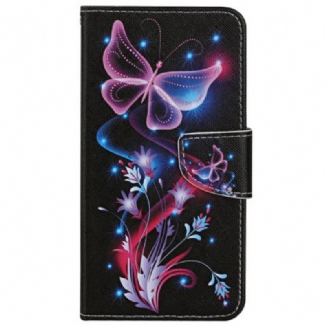 Housse Xiaomi Redmi 10C Danse de Papillons à Lanière