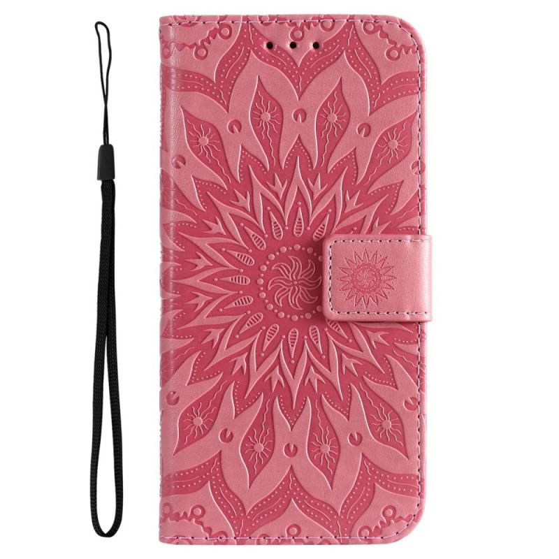 Housse Xiaomi Redmi 10C Mandala Soleil avec Lanière