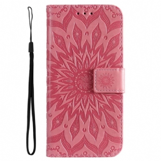 Housse Xiaomi Redmi 10C Mandala Soleil avec Lanière