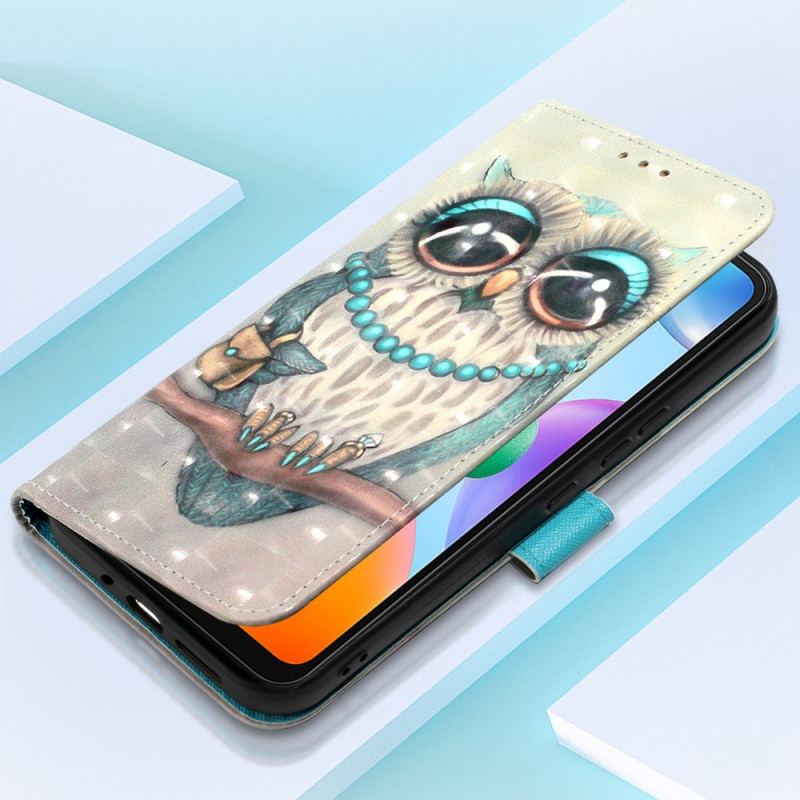 Housse Xiaomi Redmi 10C Miss Hibou à Lanière