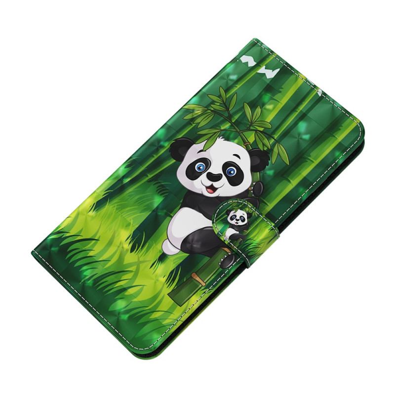 Housse Xiaomi Redmi 10C Panda Bambou à Lanière