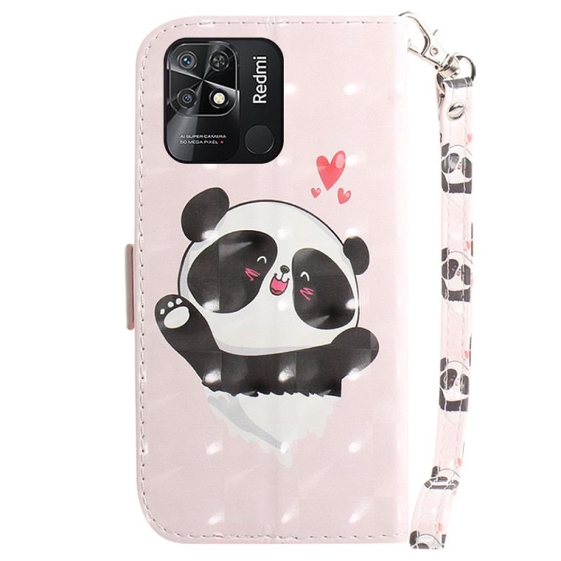 Housse Xiaomi Redmi 10C Petit Panda à Lanière