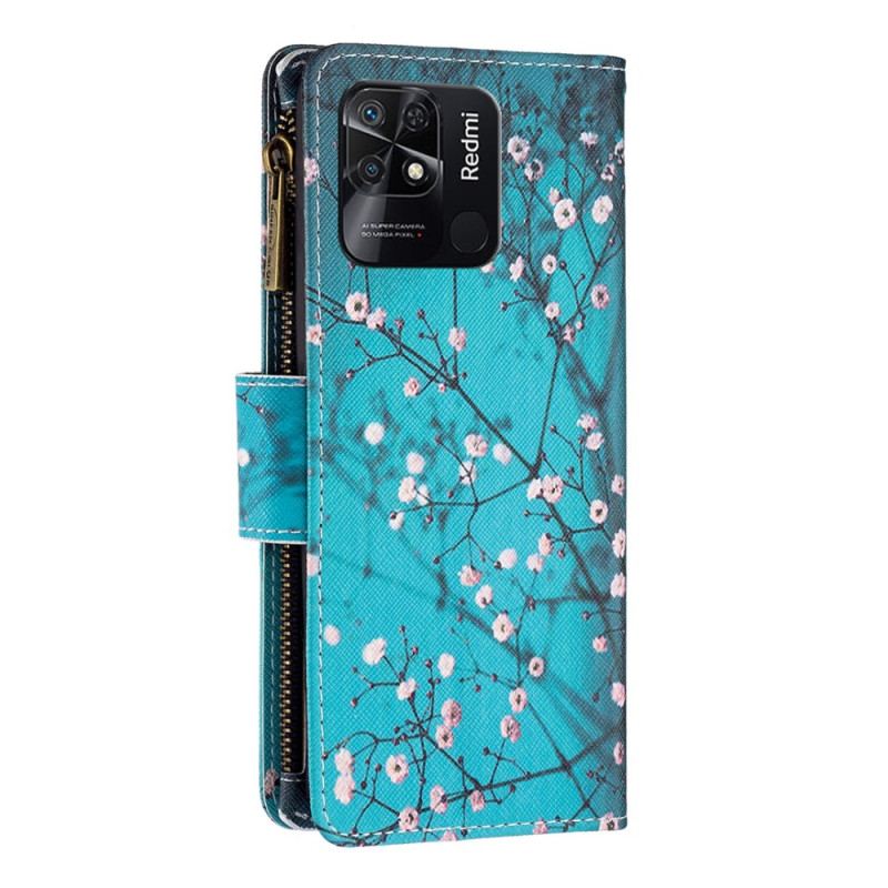 Housse Xiaomi Redmi 10C Poche Zippée Arbre