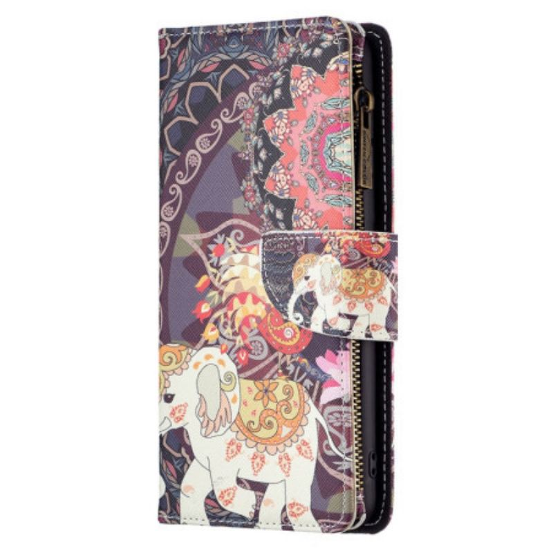 Housse Xiaomi Redmi 10C Poche Zippée Éléphant