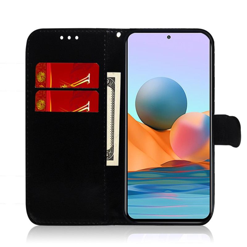 Housse Xiaomi Redmi 10C Simili Cuir Miroir avec Lanière