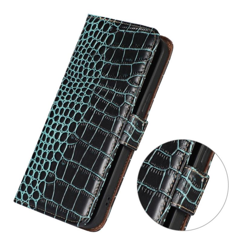 Housse Xiaomi Redmi 10C Style Crocodile RFID