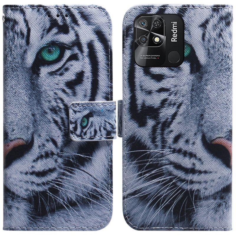 Housse Xiaomi Redmi 10C Tigre Blanc