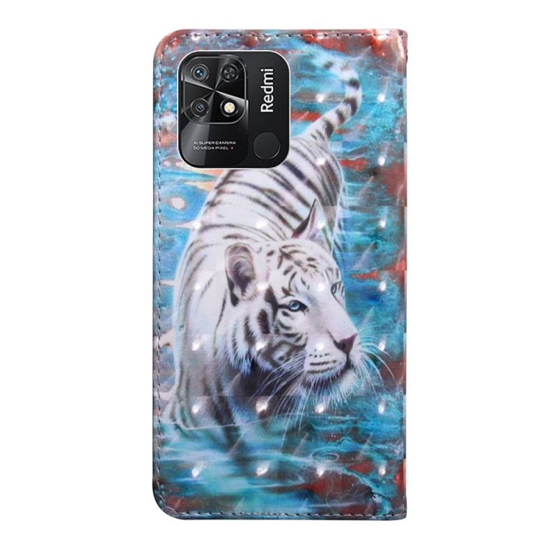 Housse Xiaomi Redmi 10C Tigre à Lanière