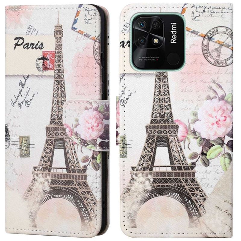 Housse Xiaomi Redmi 10C Tour Eiffel Vintage