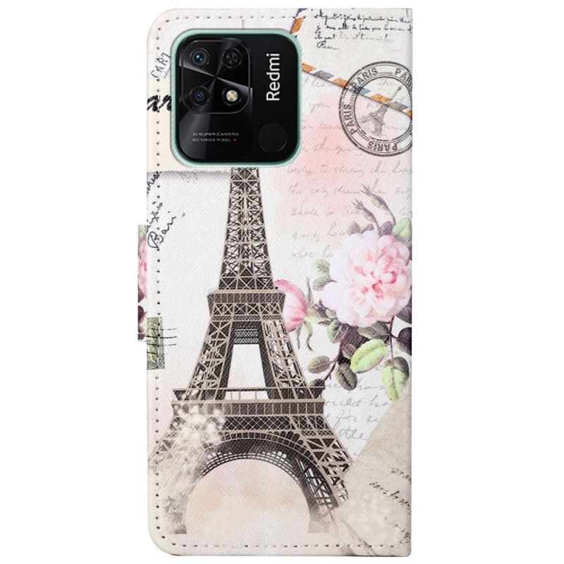 Housse Xiaomi Redmi 10C Tour Eiffel Vintage