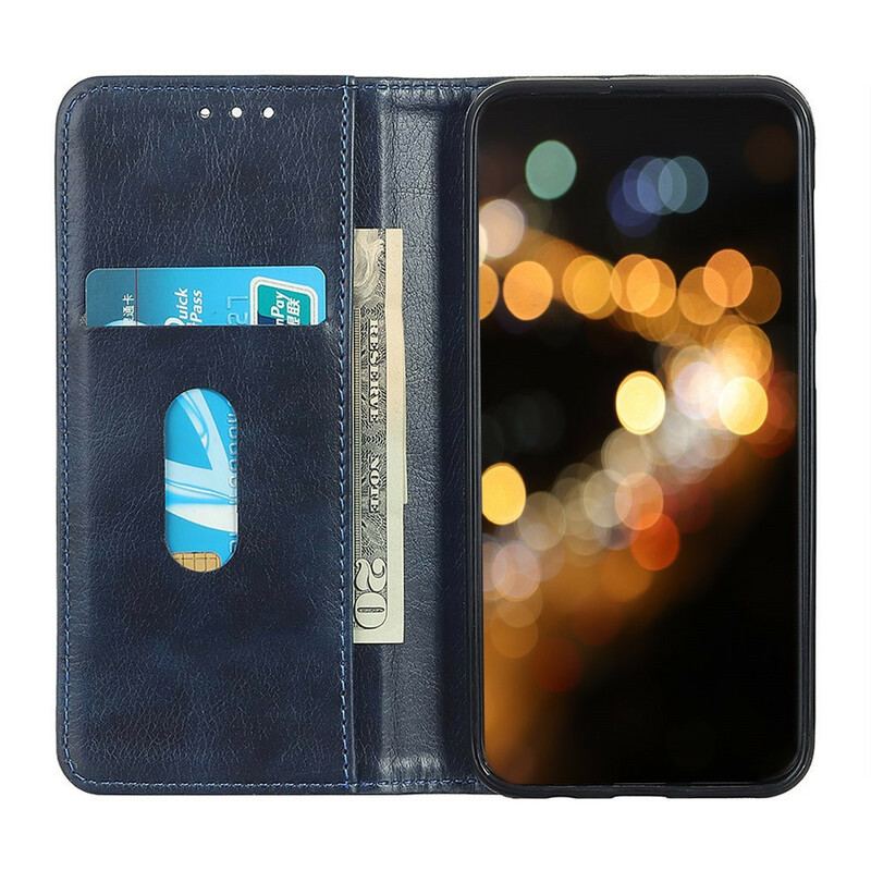 Flip Cover Xiaomi Redmi 9T Cuir Fendu Mat