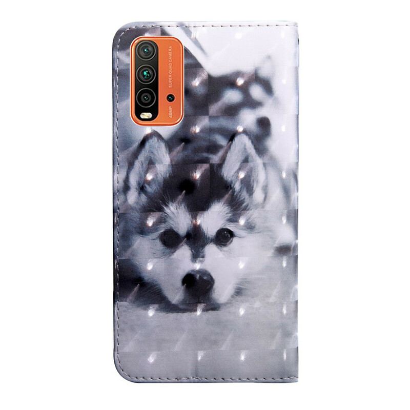 Housse Xiaomi Redmi 9T Chien Noir et Blanc