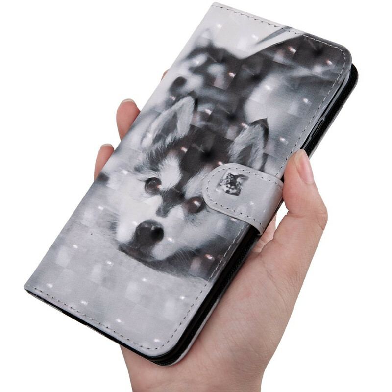 Housse Xiaomi Redmi 9T Chien Noir et Blanc