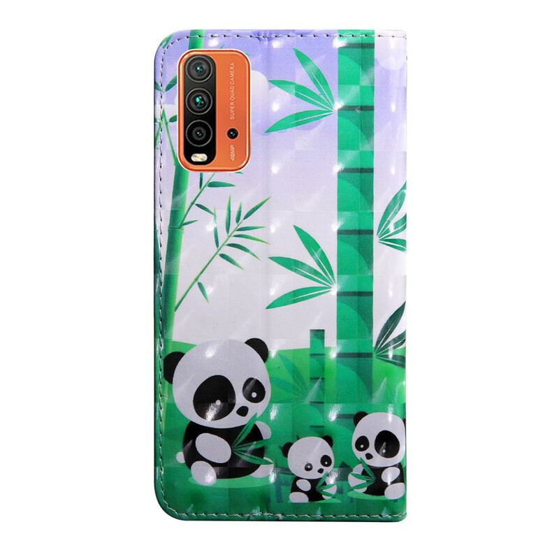 Housse Xiaomi Redmi 9T Light Spot Pandas